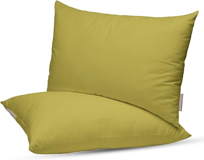 Haven & Glow Decorative Throw Pillow Cover – Rectangular Cushion Case with Zipper | Modern Sofa, Couch & Bed Accent Pillow Covers for Living Room, Bedroom & Home Decor | 20 x 12 Inch – Green – 2 Pack