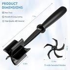 2-Pack Ground Beef Masher, Heat-Resistant Meat Masher with 5 Curved Blades