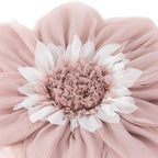 Cute 3D Flower Throw Pillow 12 Inch Round Blush Pink Peach Blossom Decorative Pillow Handmade Elegant Floral Accent Pillow Cushion for Bed Couch Bedroom Living Room Boho Aesthetic Home Decor