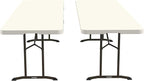 Lifetime 80882 Commercial Fold in Half Table, 8 Feet, 2 Pack, Almond