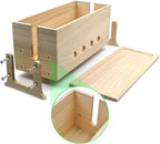 Large Cable Management Box, Wood Cord Hider Box & Organizer for Power Strip Hider Cable Storage for Office, TV Wires, Desk Cord Organizer, 14.2" x 6" x 6.3", Natural, Wood