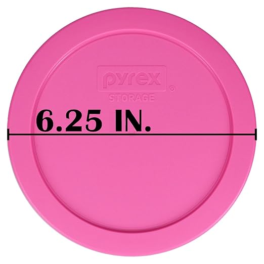 Pyrex 7201-PC Round 4 Cup Storage Lid for Glass Bowls (1, Berry Pink)