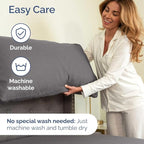 Olympic Queen Sheet Set 66x80 - 4 Piece RV Olympic Queen Size Sheets - Soft, Breathable & Cooling - Fits 14” to 16" Mattress w/ Deep Pockets - Comfy Luxury Bedding - Fade & Wrinkle Free - Dark Grey