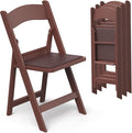 Nazhura Garden and Patio Folding Chair Set of 4 for Event and Wedding, Lightweight with Padded Seat, Water-Proof, Double Braced Frame, Non-Slip Feet, 900LB Capacity (Brown)