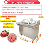 JARYANNIX 24L Commercial Food Chopper Processor Meat Vegetable Grinder