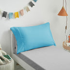 UOZZI BEDDING 4 Pieces Toddler Bedding Set Ultra Soft and Breathable Toddler Sheet Set - Includes Comforter, Flat Sheet, Fitted Sheet and Pillowcase - Blue & Gray