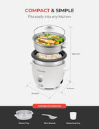 CUCKOO One-Touch Rice Cooker and Warmer, 12-Cup Cooked, White, CR-0601C