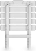 Camco 51695 White Large Adirondack Portable Outdoor Folding Side Table, Perfect for The Beach, Camping, Picnics, Cookouts and More, Weatherproof and Rust Resistant