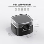 Magnetic Cord Clips, 6 Pack Cord Organizer Holder for Desk Office Accessories, Cable Holder Hide Phone USB Power Wire Cord Clips for Management Home Nightstand Kitchen Appliances, Clear Black