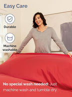 Extra Deep Twin Sheet Set - 4 Piece Breathable and Cooling Sheets - Hotel Luxury Bed Sheets Set - Easy & Secure Fit - Soft, Wrinkle Free and Comfy Sheets Set - Red Sheet Set with Extra Deep Pockets