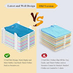 Accenter Tshirt Organizer for Clothes Storage, Stackable Closet Organizer with Easy Access, Shirt Folder Board, Sturdy and Durable, Clothes Folder 10-Pack