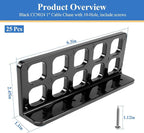 25 Pcs Cable Chase-Wire Bracket Fits NMB Electrical Cord Organized Management, Cable Support Wire Bracket Holder W/Screws, NM Cable Support Organizer, Electrical Wire Dispenser,1-Inch 10-Hole Diameter