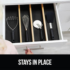 GORILLA GRIP powerGRIP Drawer Shelf and Cabinet Liner, Thick Strong Hold, Non-Adhesive Liners Protect Kitchen Cabinets and Cupboard, Bathroom Drawers, Easy Install, Breathable Mat, 12" x20', Black