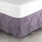 Nestl Grayish Purple Bed Skirt Cal King Size, Pinch Pleat Cal King Bed Skirt, 14" Inch Drop Cal King Bedskirt, Hotel Quality Bed Skirts, Microfiber Bedskirt for Cal King Bed, Grayish Purple Bed Skirt