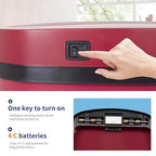 Kitchen Trash Can Bathroom Bedroom Office Garbage Can with Lid Automatic Touch Free Waste Bin Stainless Steel 13 Gallon / 50L,Red