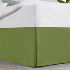 Nestl Calla Green Twin XL Bed Skirt - Twin XL Size Bed Skirt 14 Inch Drop - Brushed Microfiber Bed Skirts - Hotel Quality Pleated Bed Skirt - Shrinkage & Fade Resistant