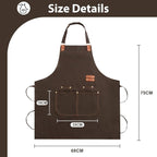 Apron for Men Women, Chef Apron with Adjustable Neck Strap, Heavy Duty Apron with Pockets, for Cooking, Gardening