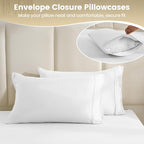 Twin Sheet Set - 3 Piece Super Soft Breathable Bed Sheet & Pillowcase Set, 16" Deep Pocket Hotel Luxury Wrinkle Free Easy Care Bedding Sheets, White