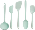 GIR: Get It Right 5-Piece Silicone Ultimate Kitchen utensils set - Ladle, Spatula, Flip, Spoon & Spoonula - Non toxic cooking utensils for Nonstick Cookware, Cooking and Baking - Mint