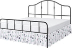 Cottington Lane Ruffled Bed Skirt King Size with Split Corner, Brushed Microfiber Hotel Quality Dust Ruffle, 12 Inch Drop Gathered Bedskirt, Soft, Stylish, Shrink & Fade Resistant, Winter Forest
