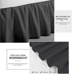 SlumberWell Twin Bed Skirt with Split Corners, Soft Microfiber, 15 Inch Drop, Dark Grey Solid, Elegant Ruffled Design