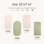 lulumoon Baby Muslin Bassinet Sheets: Cotton Bassinet Sheets Neutral for Boys and Girls - Fitted for Oval Rectangle or Hourglass
