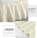 SlumberWell Full Bed Skirt with Split Corners, Soft Microfiber, 22 Inch Drop, Ivory Solid, Elegant Ruffled Design