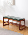 Shoe Rack Bench, Solid Wood Entryway Bench, Shoe Bench with Cushion Padded Seat for Entry, Hallway(Green-39.4")