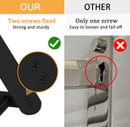 Double Towel Racks for Bathroom, Towel Shelf with Double Towel Bar 24 inch, Towel Rack with Shelf for Bathroom, Stainless Steel Towel Holder Wall Mounted, Towel Storage for Bathroom Lavatory Black