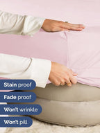 Extra Deep King Fitted Sheet - Hotel Luxury Single Fitted Sheet Only - Easily Fits 18 inch to 24 inch Mattress - Ultra Soft, Wrinkle Free with Extra Deep Pockets - Breathable & Comfy - Lavender Pink