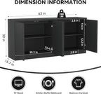 63'' Fluted TV Stand for TVs up to 75'', Modern Media Console