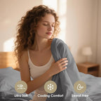 Twin XL Sheet Set - 3 Piece Silky Soft Breathable Bed Sheet & Pillowcase Set, 16" Deep Pocket Hotel Luxury Wrinkle Free Easy Care Bedding Sheets, Light Grey