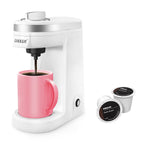 CHULUX Mini Single Serve Coffee Maker, Portable Pod Coffee Machine, White