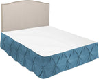 Nestl Blue Heaven Twin Bed Skirt - Pinch Pleat, 14" Drop, Microfiber