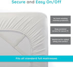 PUREgrace Tencel Mattress Protector (Full) – Waterproof, Noiseless Cover for Potty Training, Breathable and Durable with Deep-Pocketed Corners for Secure Fit