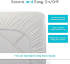 PUREgrace Tencel Mattress Protector (King) – Waterproof, Noiseless Cover, Soft and Breathable with Deep-Pocketed Corners for Secure Fit