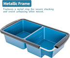 GORCI Silicone Freezer Tray With Lid, 4 Large 2 Cup Soup Freezer Molds, Soup Freezer Container for Meal Prepping, Large Ice Cube Tray， Perfect for Storing Leftovers, Sauces, Lasagna, 2-Pack