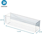 iDesign Magnetic Medium Clear Plastic Organizer Bins for Laundry Room Storage
