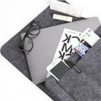 Bringsine 5 Pockets Bedside Caddy, Felt Bed Storage Organizer Hanging Bag Holder for Magazine Book Phone Tablet iPad Cables Remote and Glasses Holder Home Dorm Bed Sofa-Dark Gray