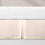 SONIVE Twin Bed Skirt,15" Drop Pleated Dust Ruffle,Classic Tailored Easy Fit Brushed Microfiber Skirts Hotel Quality Shrinkage & Fade Resistant Beige