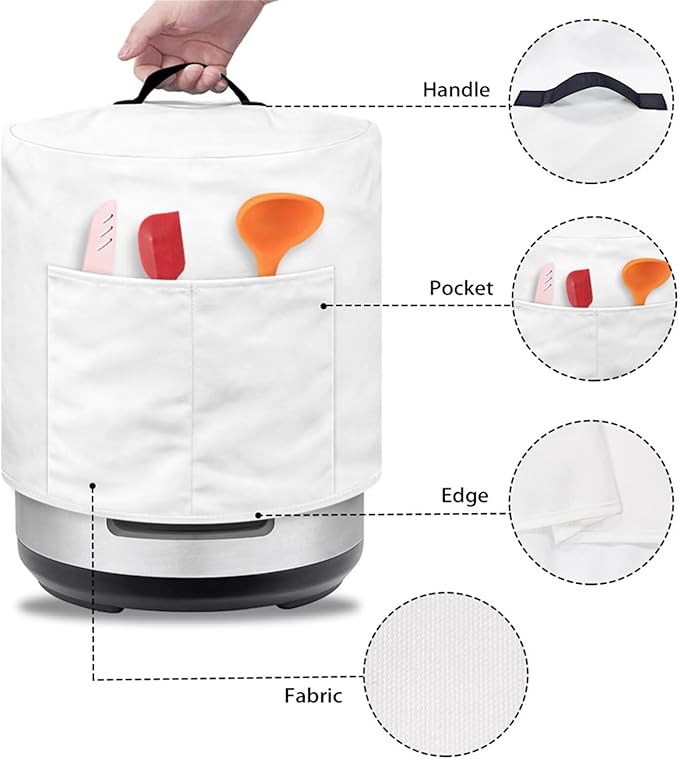 Dust Cover for 3 qt Air Fryer & Pressure Cooker Kitchen Appliance Accessories, Portable Pressure Cooker Air Fryer Rice Cooker Dust Cover Grey Sushi Print Small Appliance Covers