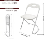 Huacan 6 Pack White Folding Chair – Portable Commercial Seat for Events, Parties, Weddings, and Home Use – Heavy Duty 150kg Capacity, Lightweight & Easy to Store