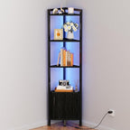 Furnulem Corner Shelf, 5-Tier Corner Cabinet