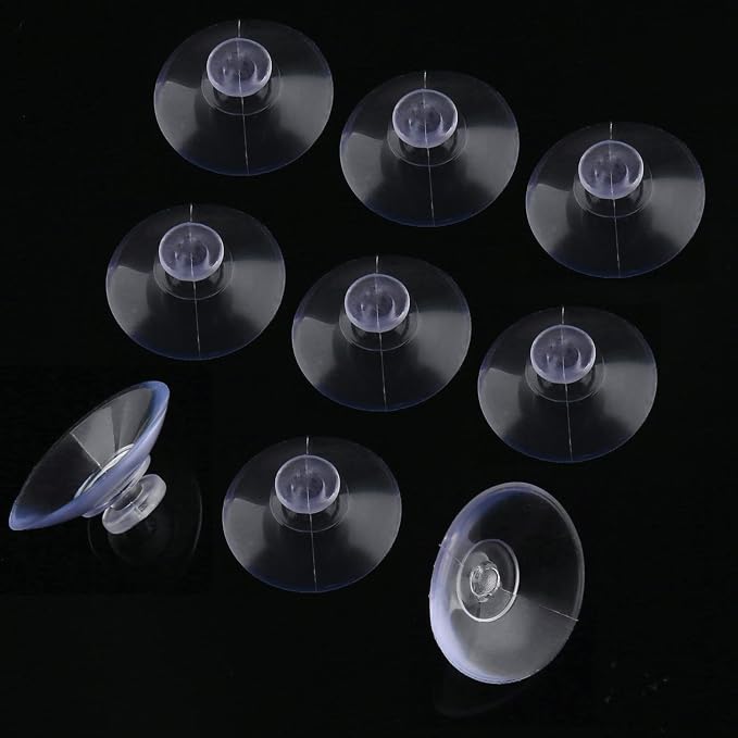 30 Pack Glass Table Suction Cups - 20mm Rubber Suckers Without Hooks