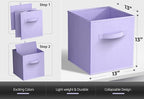 Sorbus Fabric Storage Cubes - 6 Foldable Storage Bins for Organizing Pantry, Cubbies, Toy Box - Clothes Storage & Closet Organizer - 13 Inch Collapsible Cube Baskets for Shelves with Handle