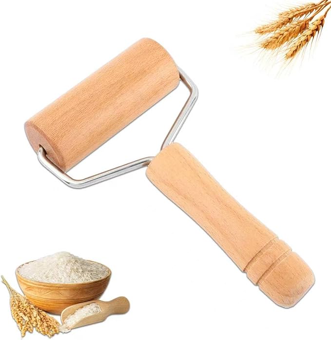 Pastry and Pizza Baking Roller Pin, Non Stick Wood Rolling Pins for Baking(T-Shape)