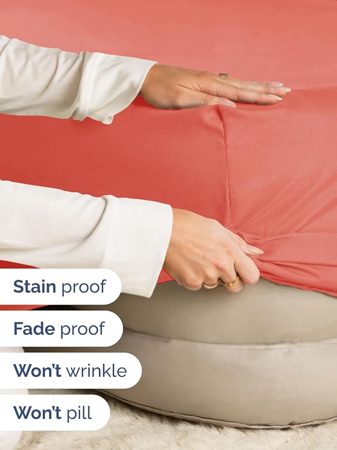 Extra Deep Twin XL Fitted Sheet - Hotel Luxury Single Fitted Sheet Only - Easily Fits 18 inch to 24 inch Mattress - Ultra Soft, Wrinkle & Fade Free w/Extra Deep Pockets - Breathable & Comfy - Coral
