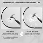 16" x 20" Black Arched Mirror, Arch Bathroom Wall Mirror, Metal Frame Arched Top Bathroom Vanity Mirror for Living Room, Bedroom, Entryway, Tempered Glass, Shatter Proof