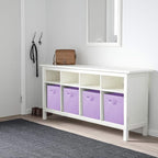 ShellKingdom Storage Bins, Foldable Fabric Storage Cubes And Cloth Storage Organizer Drawer For Closet And Toys Storage, 6 Pack (Lavender)