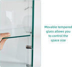 FLYMUHJIA Glass Display Corner Cabinets Storage